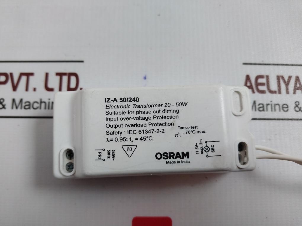 Osram Iz-a 50/240 Electronic Ballast 20–50W Iec 61347-2-2 50Hz 240V