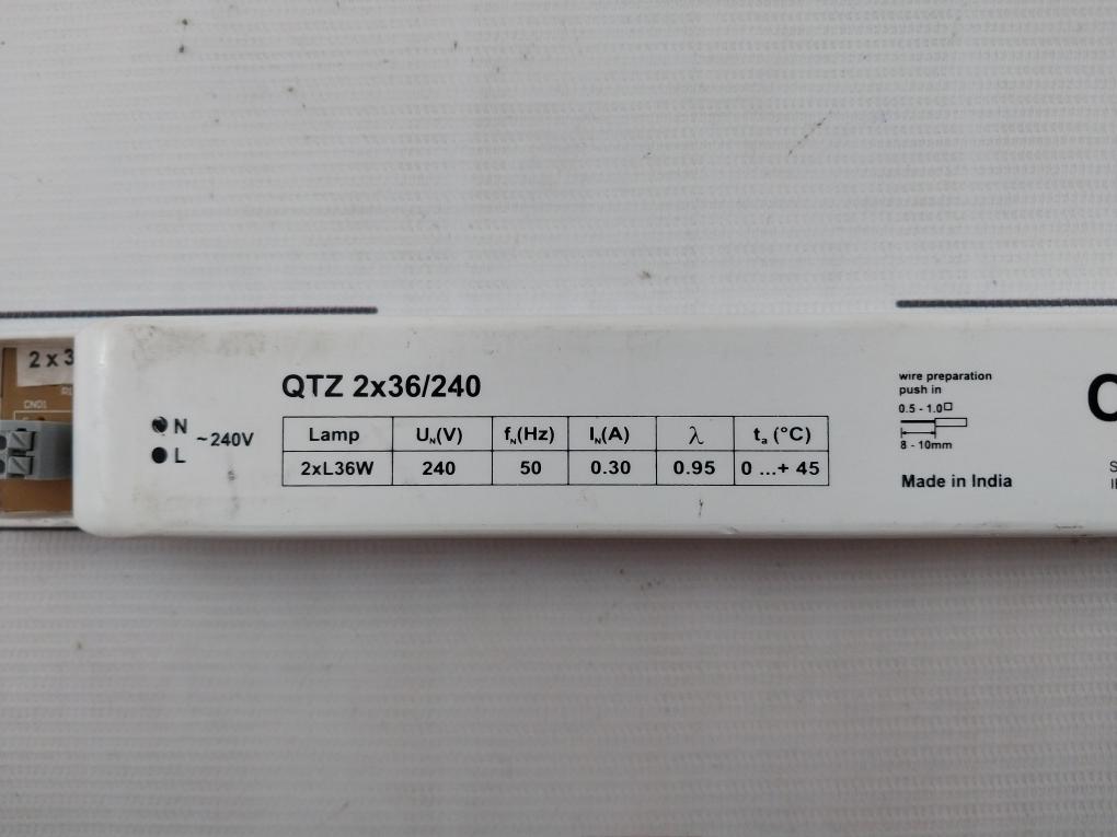 Osram Qtz 2X36/240 Electronic Control Gear Ballast 240V Ac 50 Hz