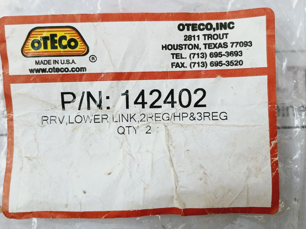 Oteco 142402 Rrv Lower Link, 2reg/hp&3reg
