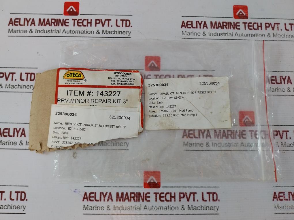 Oteco 143227 Rrv Minor Repair Kit, 325300034