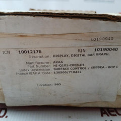 Hi-q101-c008-d1 Digital Bar Graph Display 0-3000 Psi Otek