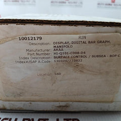 Digital Bar Graph Display Hi-q101-c008-d4 Otek 0-3000 Psi