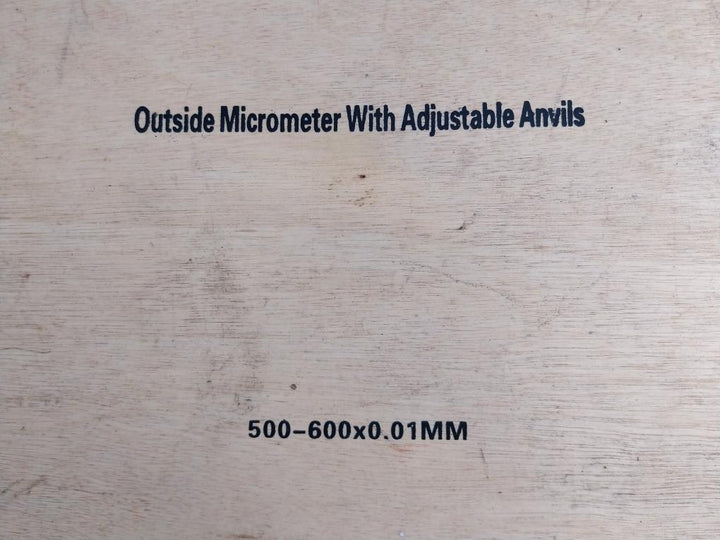 Outside Micrometer With Adjustable Anvils Set 500-600X0.01Mm Sku 204301