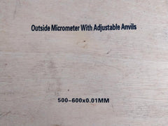 Outside Micrometer With Adjustable Anvils Set 500-600X0.01Mm Sku 204301