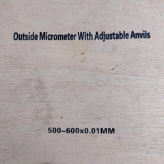 Outside Micrometer With Adjustable Anvils Set 500-600X0.01Mm Sku 204301