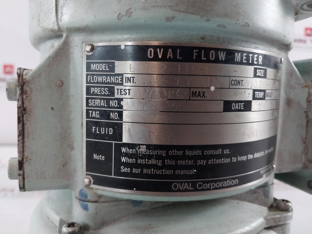 Oval Lb552-115-f312-d00 Flow Meter Int.0.37-7.73 T/H 274960578