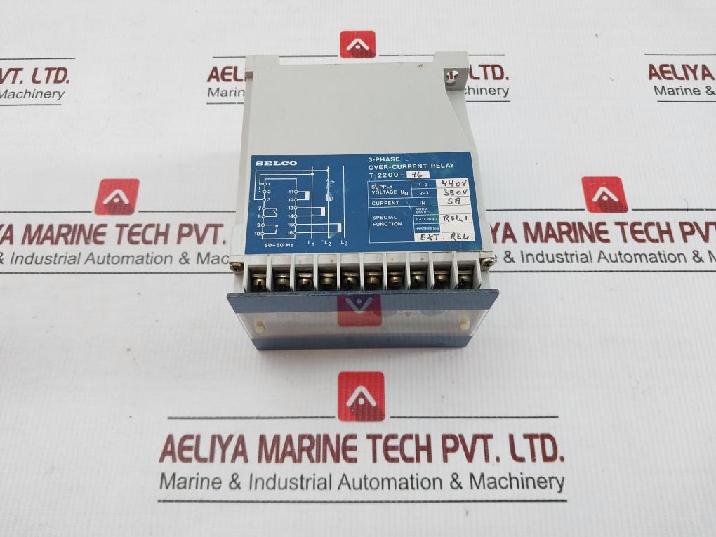 Over-current Relay 3-phase T2200-46 Selco 50-60 Hz