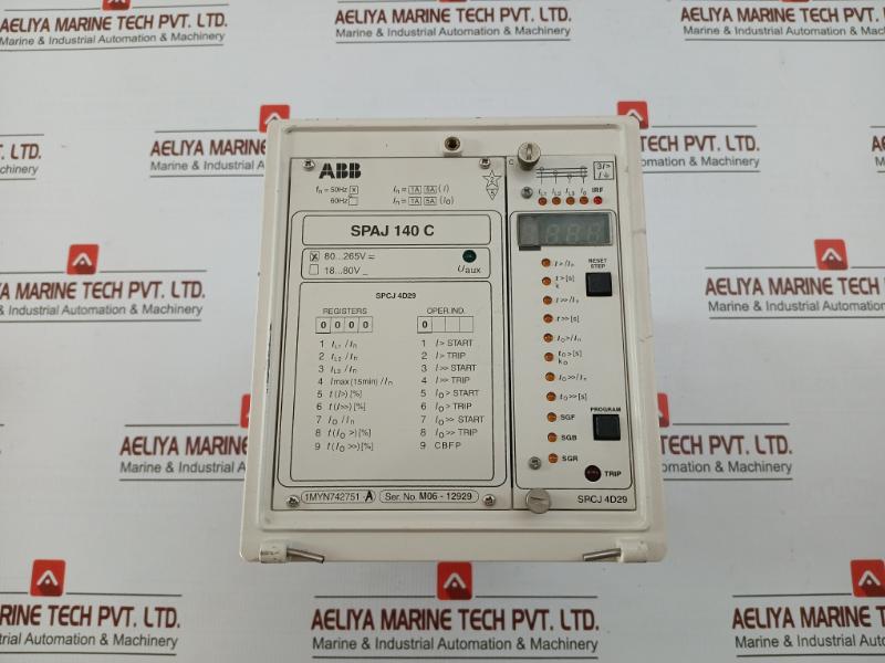 Overcurrent Earth Fault Protection Relay Spaj 140 C Abb 80-265Vac/Dc