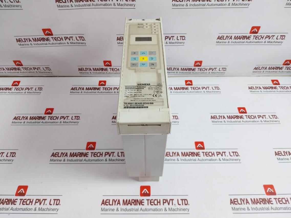 Overcurrent Protection Relay Brand Siemens Part No: 7Sj6001-5Ea00-0Da0/Bb
