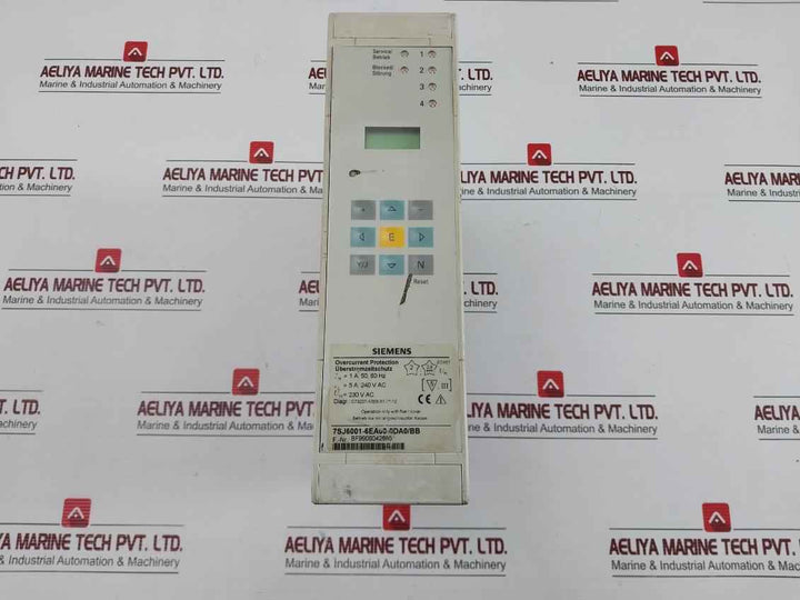 Overcurrent Protection Relay Siemens 240V Ac Part No. 7Sj6001-6Ea00-0Da0/Bb