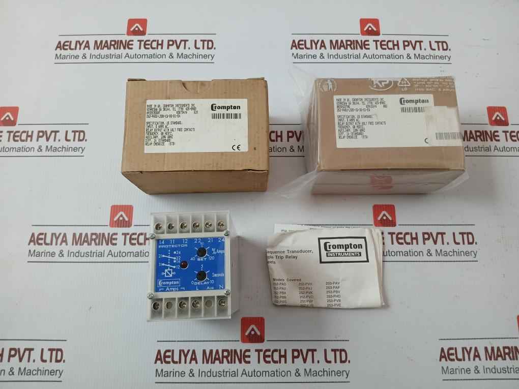 Overcurrent Relay 5A Crompton 252-paou-lsbx-c6-dg-d1-ea