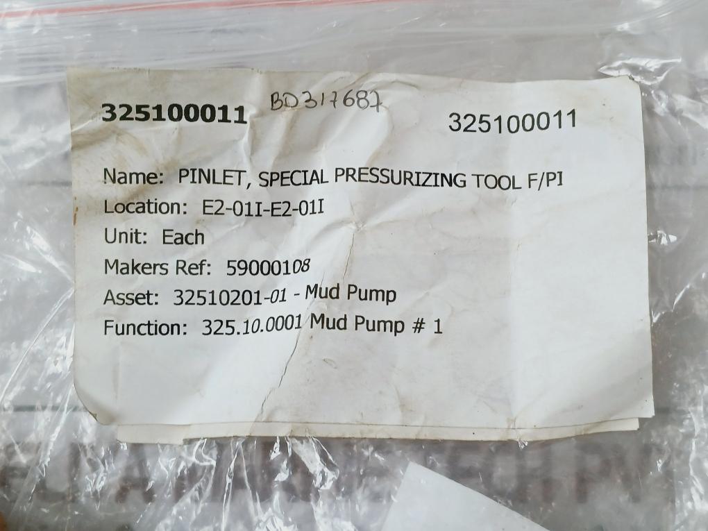 P-quip 59000108 Pinlet Special Pressurizing Tool, 325100011