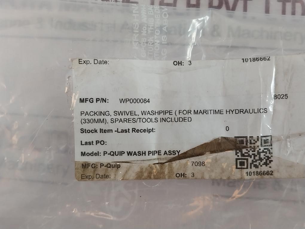 P-quip Wp000084 Swivel Washpipe Packing For Maritime Hydraulics (330mm) Spare