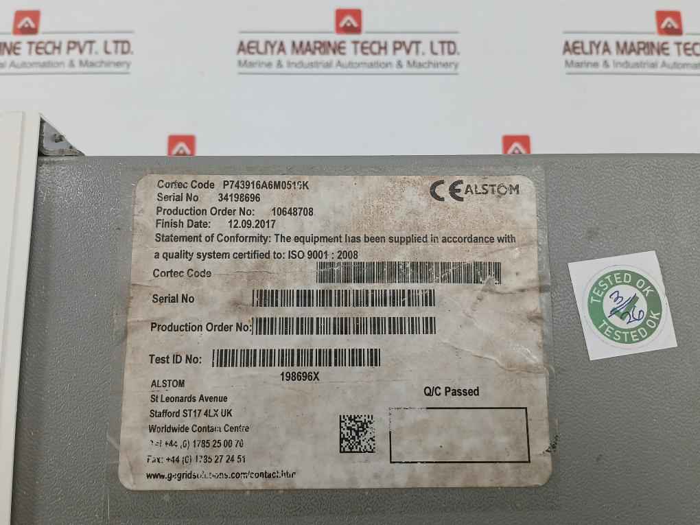 P743916A6M0510K Generator Protection Numerical Relay Alstom 1/5A 50/60Hz