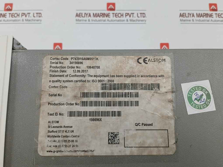 P743916A6M0510K Generator Protection Numerical Relay Alstom 1/5A 50/60Hz