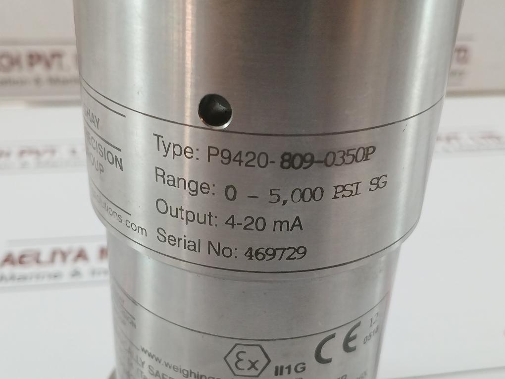 P9420-809-0350P Pressure Transmitter Tranducer Vishay Precision 0-5,000 Psi