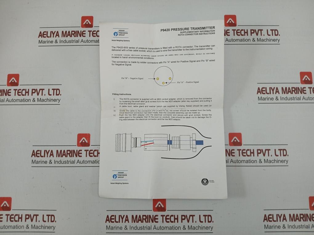 P9420-809-0350P Pressure Transmitter Tranducer Vishay Precision 0-5,000 Psi