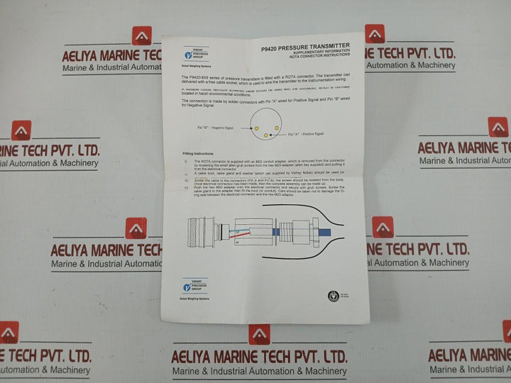 P9420-809-0350P Pressure Transmitter Tranducer Vishay Precision 0-5,000 Psi