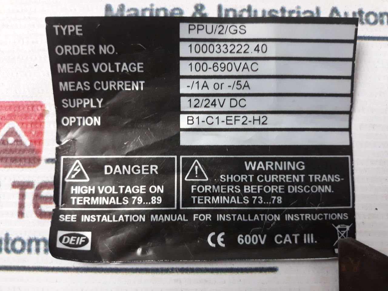 Deif 1044500300D Printed Circuit Board Dpd 03020