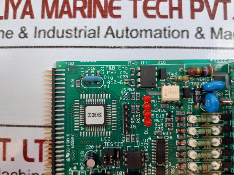 P&amp;B E229342 Control Panel Printed Circuit Board , 010-6 , 94V-0 , Mv2