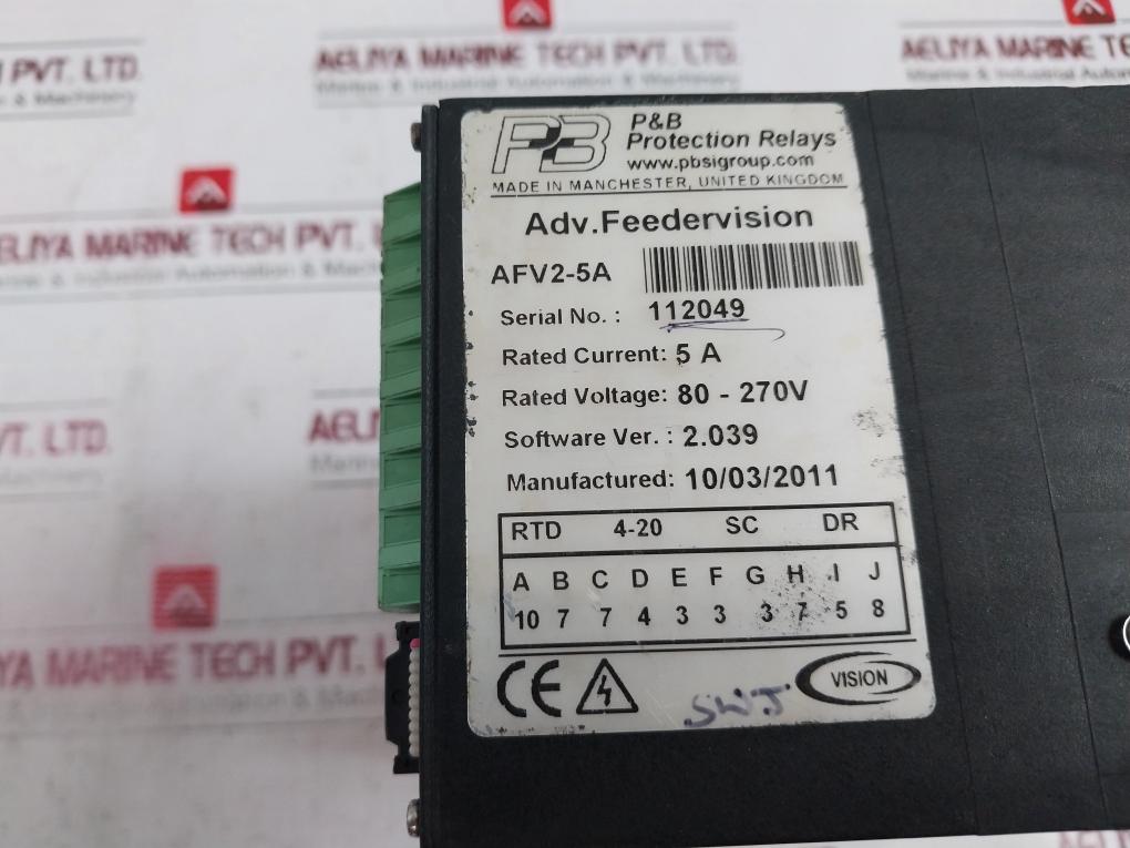 P&b Afv2-5a Protection Motor Relay 5a 80-270v
