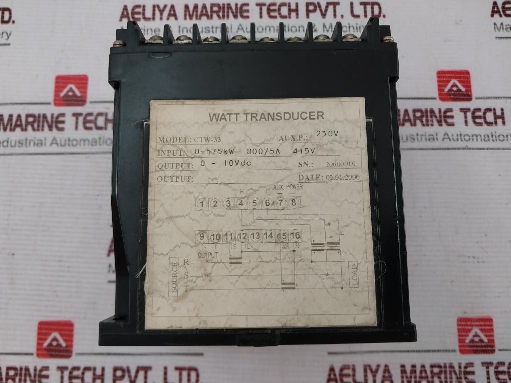 Pac Ctw-33 Power Watt Transducer
