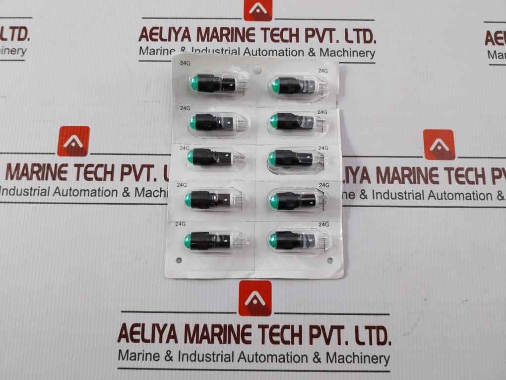 Pack Of 10x Idec Ap1m222gpn10 Pilot Light Green 24v