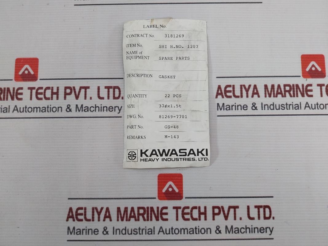 Pack Of 4X Kawasaki Gs-48 Gasket Diameter 37X1.5T