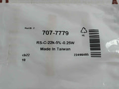 Pack Of 5X Carbon Film Resistor C-22K-5%-0.25W Brand Rs 707-7779