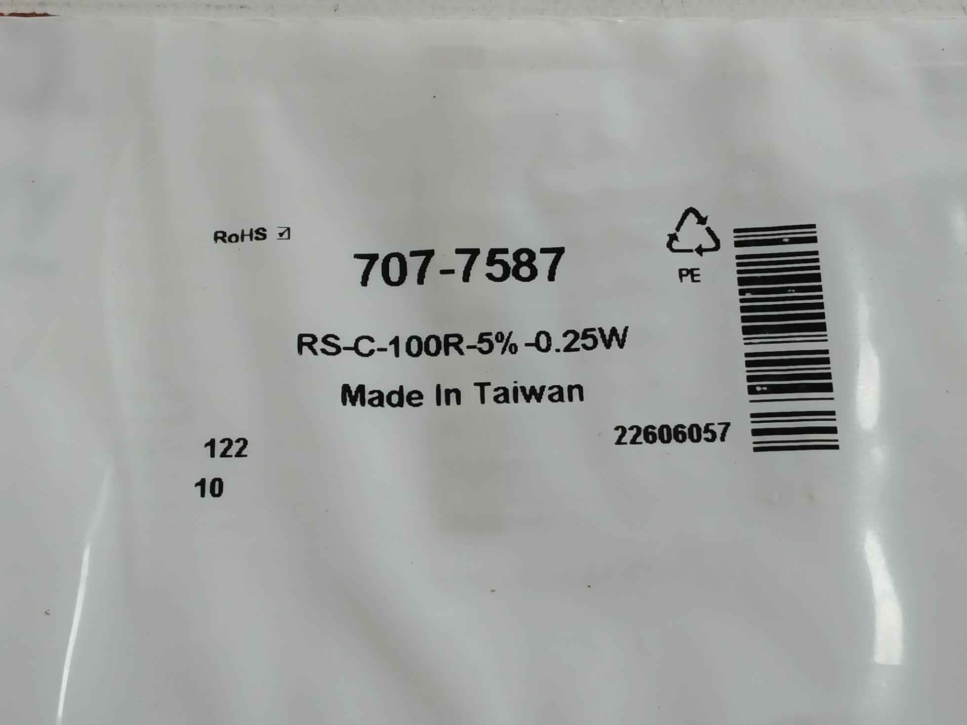Pack Of 5X Rs C-33K-5%-0.25W Part No: 707-7587 New Carbon Film Resistor