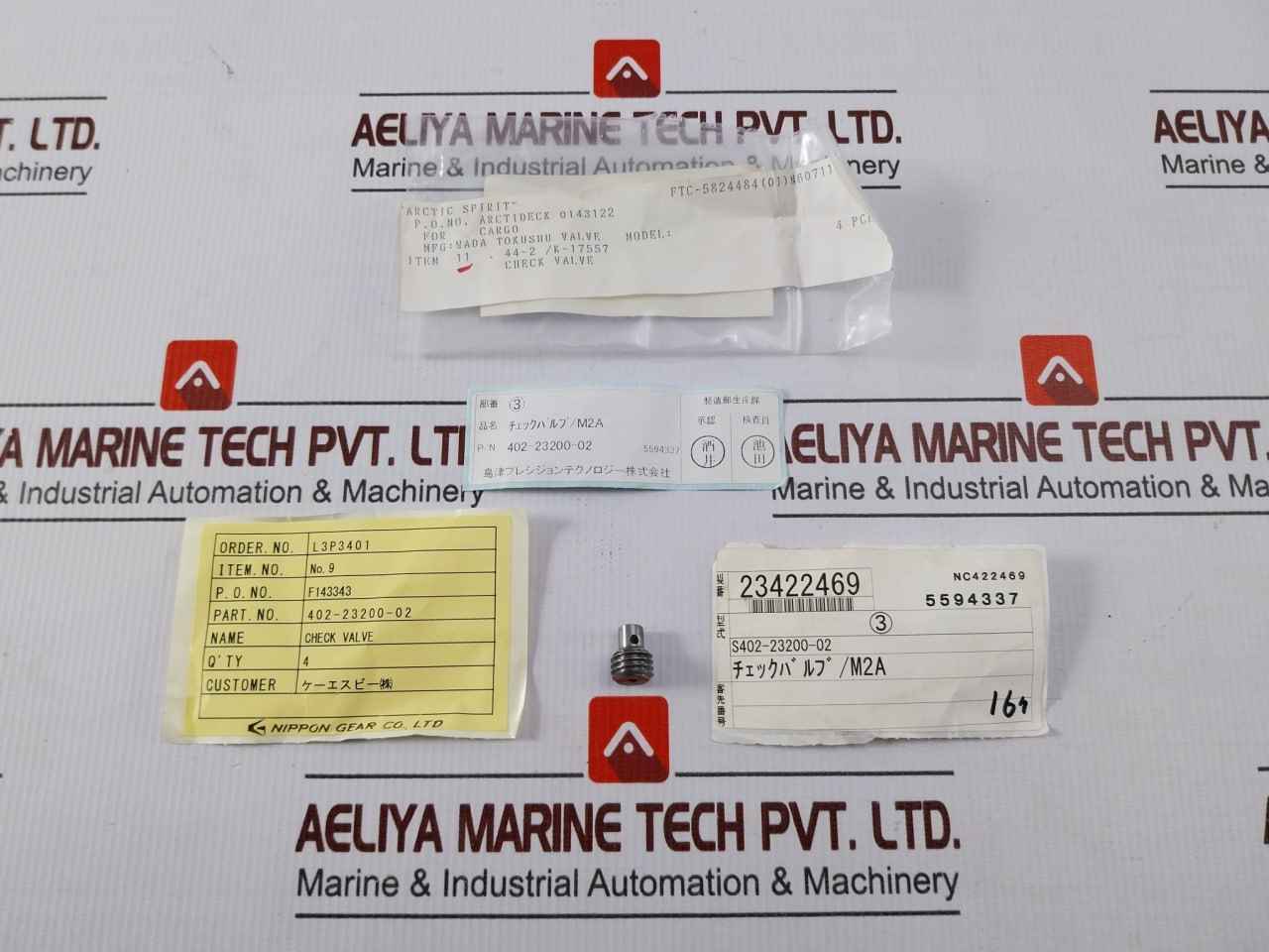 Pack Of 5x Nippon 402-23200-02 Check Valve Nc422469 44-2/k-17557