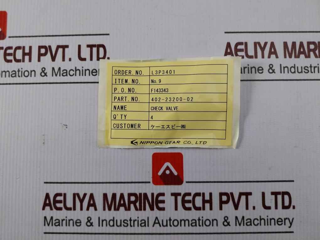 Pack Of 5x Nippon 402-23200-02 Check Valve Nc422469 44-2/k-17557
