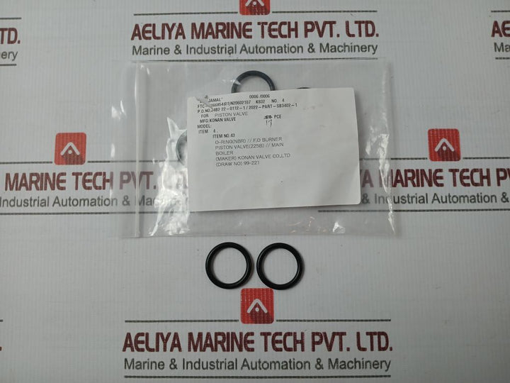 Pack Of 3 Konan K832 O-ring (Nbr) F/ F.O Burner Piston Valve(225B)