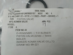 Pack of 3 KONAN K832 O-Ring (NBR) F/ F.O Burner Piston Valve(225B)