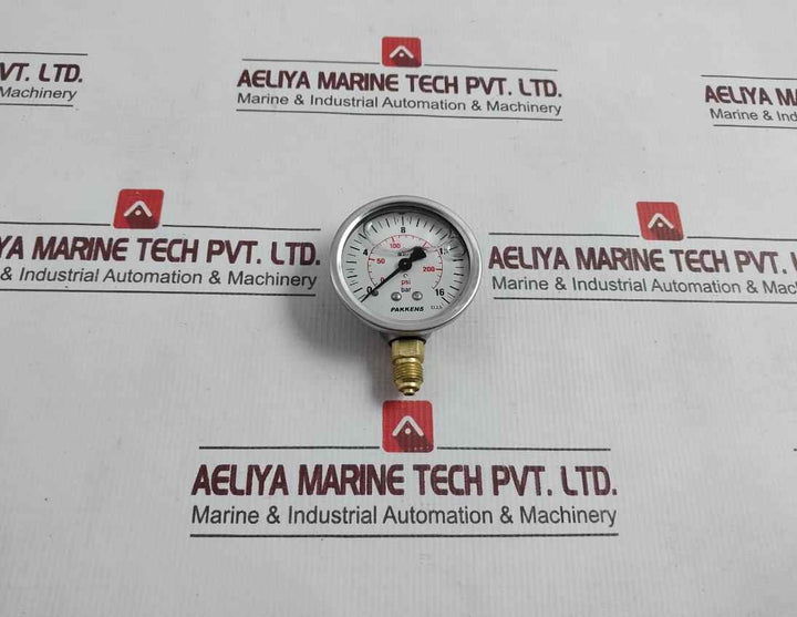 Pakkens En 837-1 Pressure Gauge 0-16 Bar 0-200/230 Psi