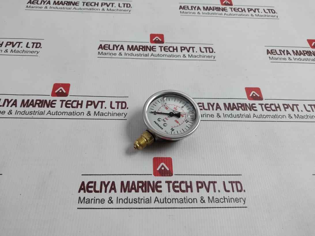 Pakkens En 837-1 Pressure Gauge 0-16 Bar 0-200/230 Psi