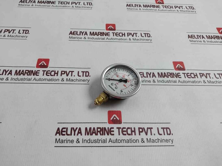 Pakkens En 837-1 Pressure Gauge 0-16 Bar 0-200/230 Psi