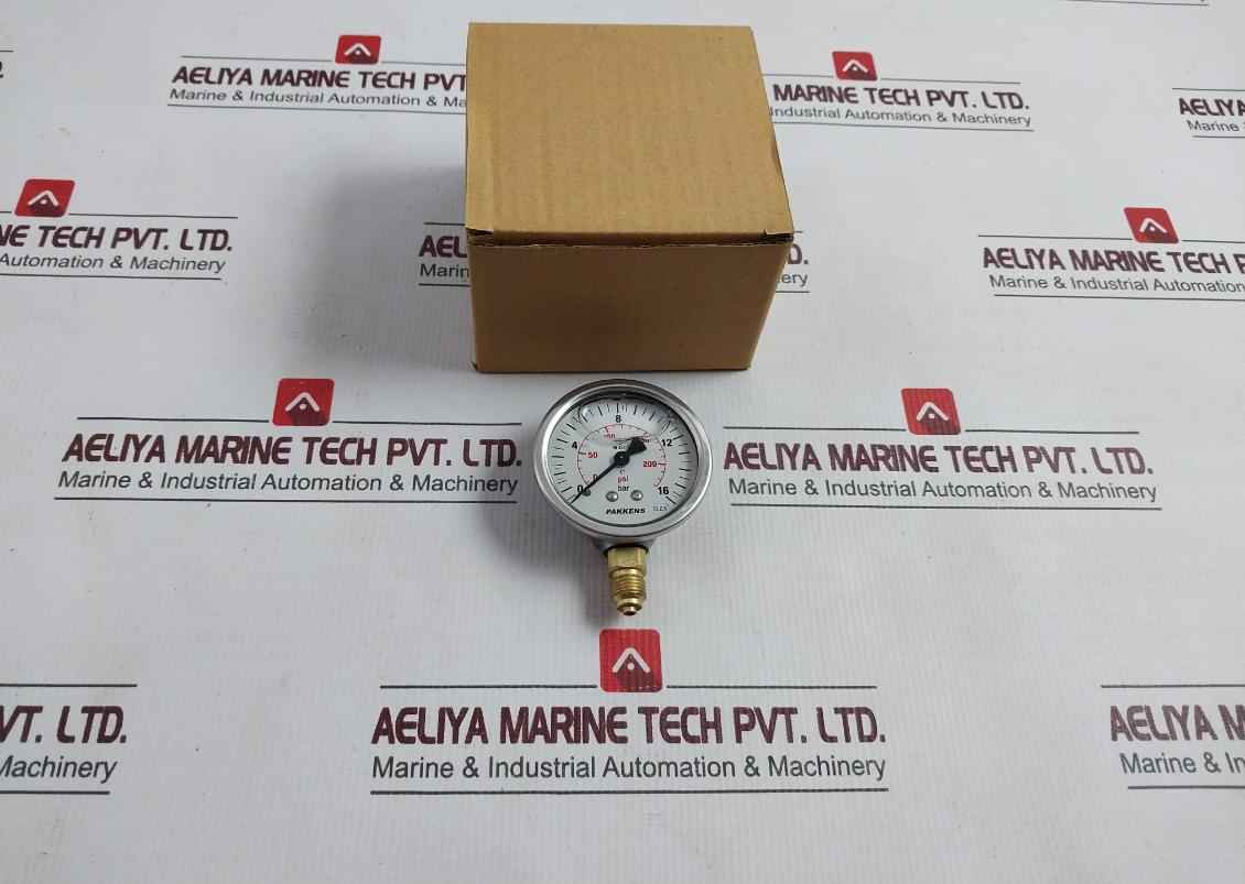 Pakkens En 837-1 Pressure Gauge 0-16 Bar 0-200/230 Psi