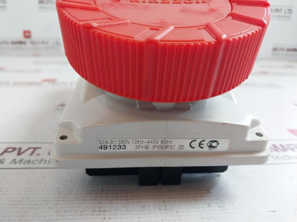 Palazzoli 491233 Mounting Socket 32A-3H/380V 50Hz-440V 60Hz Ac-29A/Ac-3