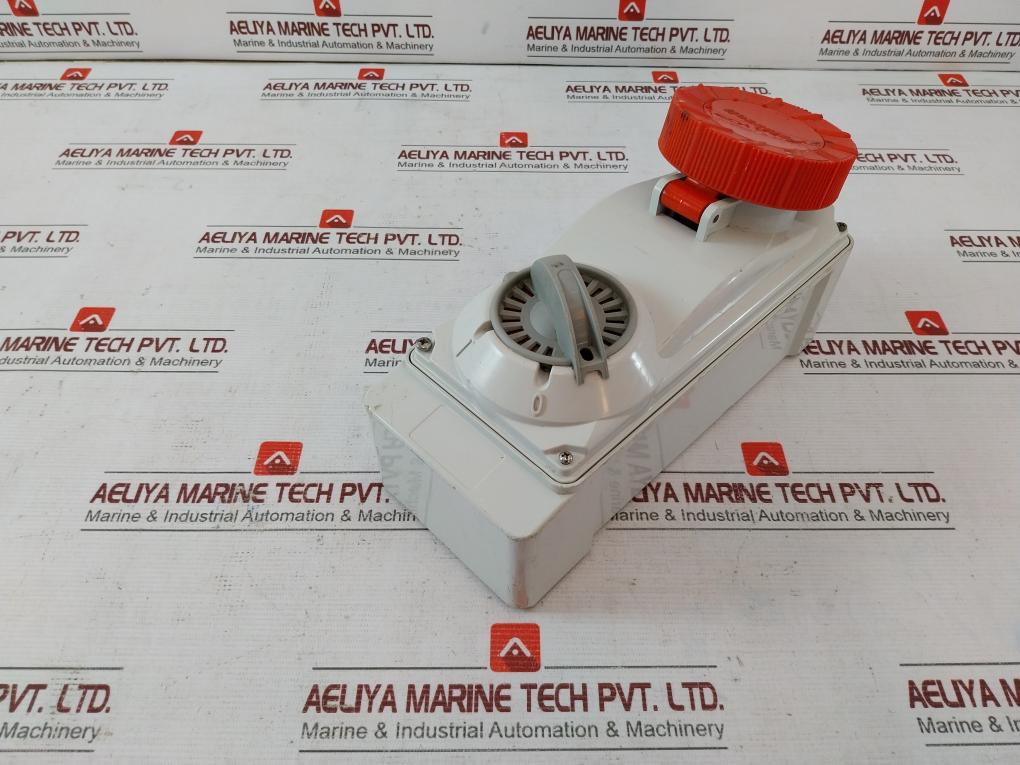 Palazzoli 491233 Switched Socket With Mechanical Interlock 32A-3H/380V 50-60Hz