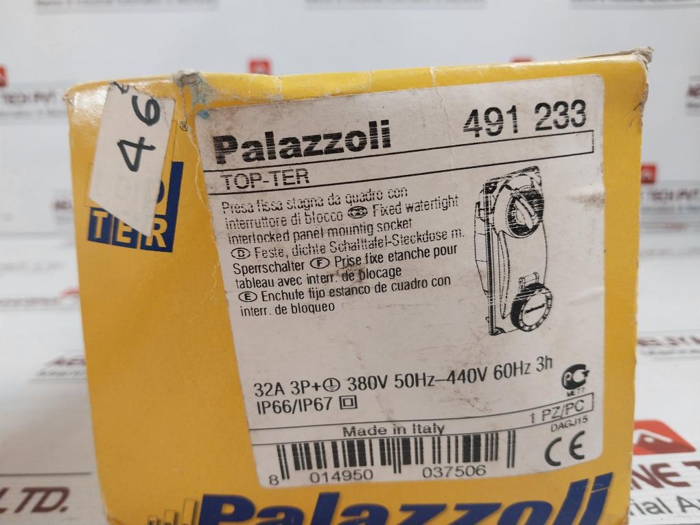 Palazzoli 491233 Switched Socket With Mechanical Interlock 50–60 Hz 500V