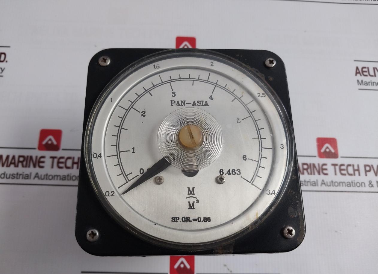Pan-asia Sp.Gr=0.86 Analog Pneumatic Tank Level Indicator Gauge 0.2-3.4 M3 500V