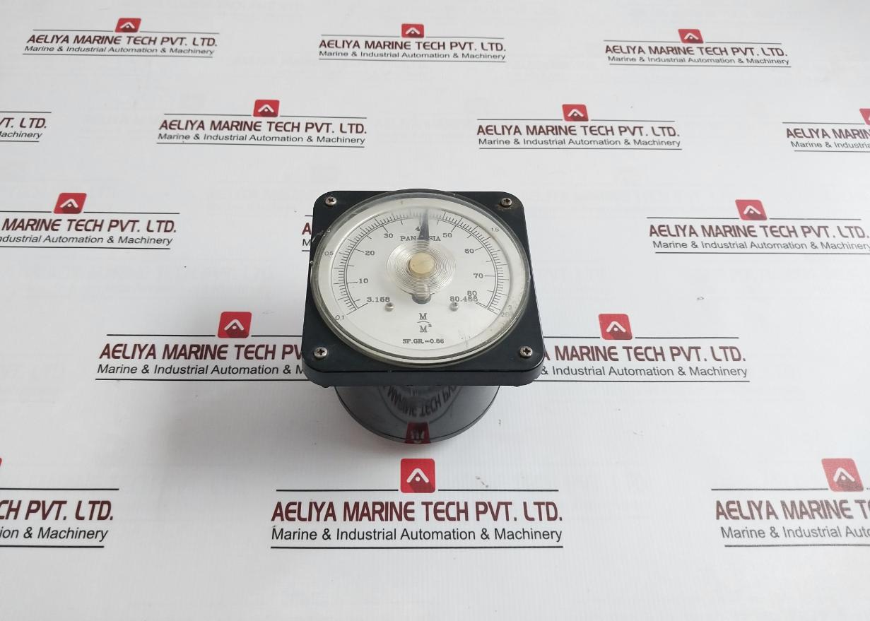 Pan-asia Sp.Gr=0.86 Analog Pneumatic Tank Level Indicator Gauge 500V 0.1-2.03 M3
