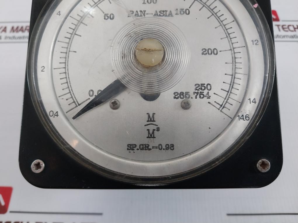 Pan-asia Sp.Gr=0.98 Analog Pneumatic Tank Level Indicator Gauge 500V