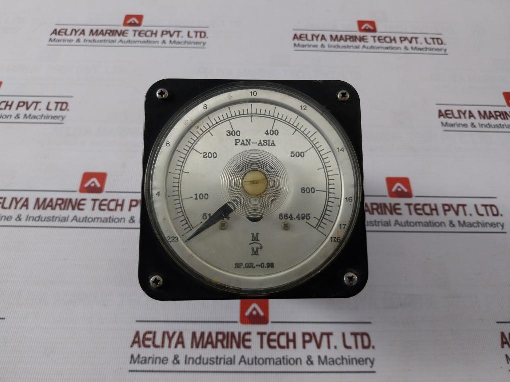Pan-asia Sp.Gr=0.98 Analog Pneumatic Tank Level Indicator Gauge 9811218 500V