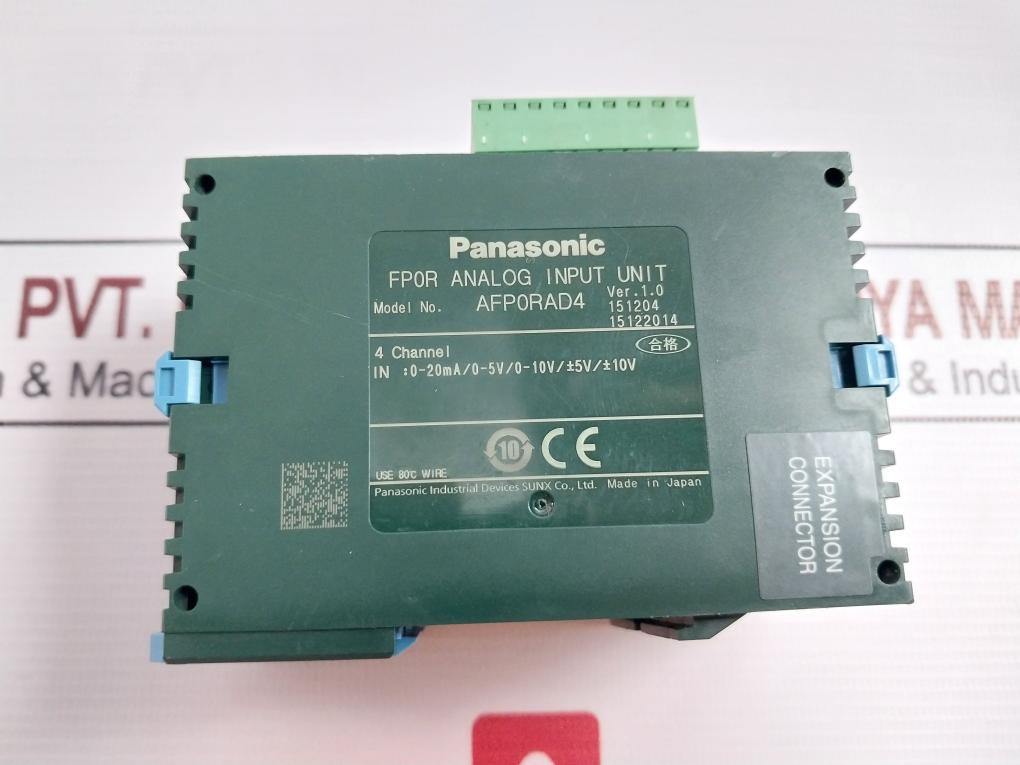 Panasonic Afp0Rad4 Analog Input Module Ver.1.0 4 Channel 80C 0-20Ma 0-5V