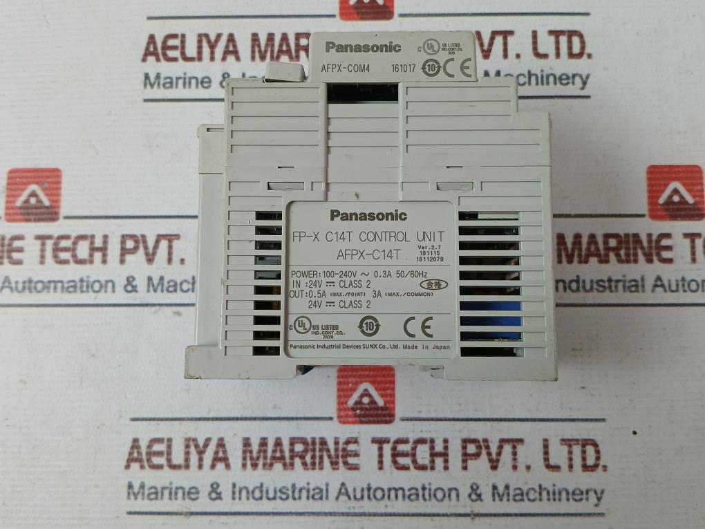 Panasonic Afpx-c14T Control Unit Fp-x C14T 24V 100-240V 0.3A 50/60Hz