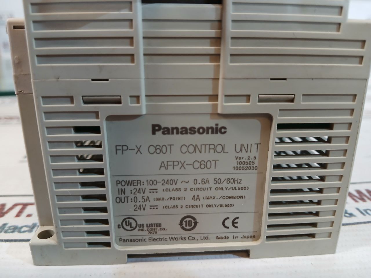Panasonic Afpx-c60T Control Unit 100~240V~ 0.6A 50/60Hz