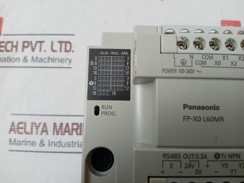 Panasonic Afpx0L60Mr-f Control Unit Fp-x0 L60Mr 100-240V 0.6A 50/60Hz 30V