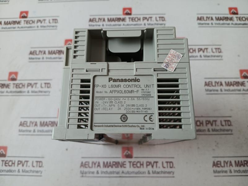 Panasonic Afpx0L60Mr-f Control Unit Fp-x0 L60Mr 100-240V 0.6A 50/60Hz 30V